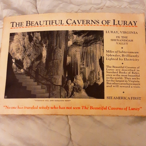 1932 LURAY CAVERNS PAMPHLET - Picture 1 of 3